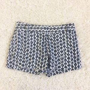 Ann Taylor LOFT Blue and White Eyelet Chino Shorts